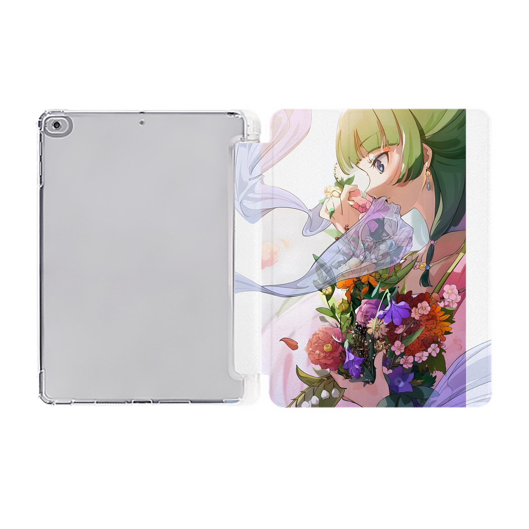 （画像用） 薬屋のひとりごと The Apothecary Diaries IPad ケース ペン収納付き 三つ折りスタンド PUレザー×シリコン 対応機種9.5/10.5/10.9インチ